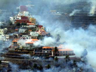El incendio forestal de la Gomera continúa afectando a los municipios de Vallehermoso, Hermigua y Agulo